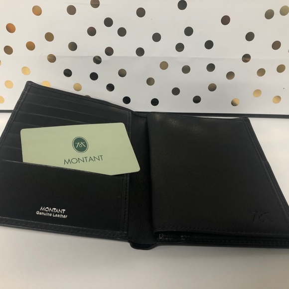 Beautiful black soft leather Montant wallet & passport holder - Picture 2 of 3